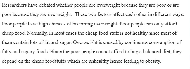 How Overweight and Poorness Affect Each Other