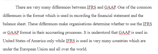 IFRS Versus GAAP