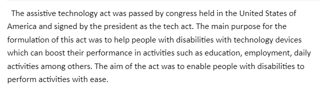 Impact of Assistive Technology Act