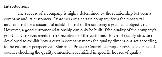 Important Dimensions of Quality