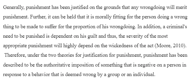 Justifications for Punishment 