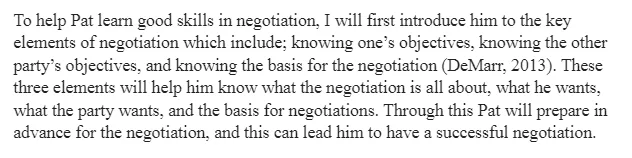 Key Elements of Negotiation 