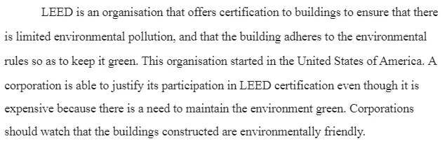 Sustainable Development and the Environment-LEED Certification