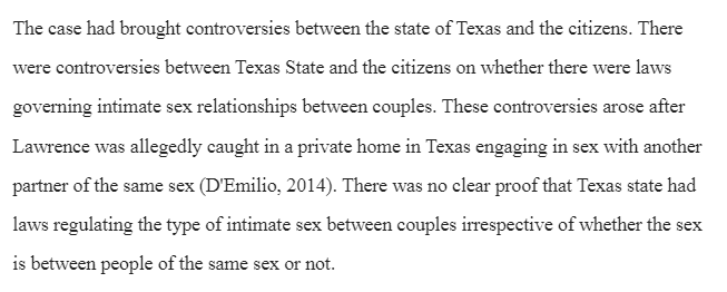 Lawrence v. Texas Case