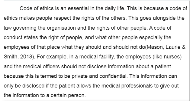 Medical Code of Ethics