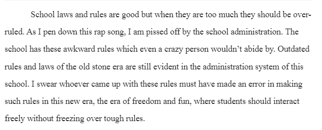 Rap about Schools Law and Rules 