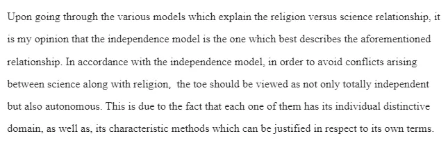 Relationship of Religion and Science