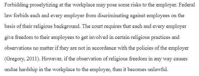 Religious Rights of Employees