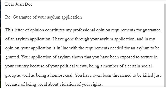 Requirements for a Grant of Asylum