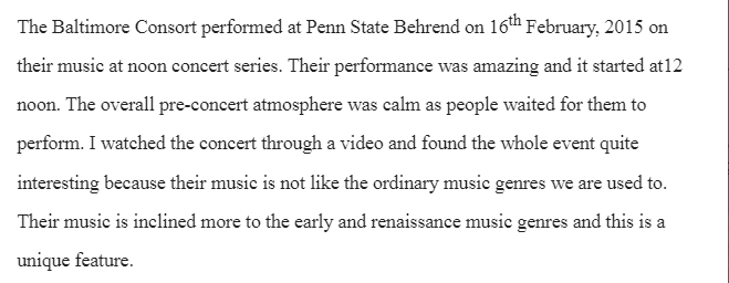 Review of Baltimore Consort Music Performance