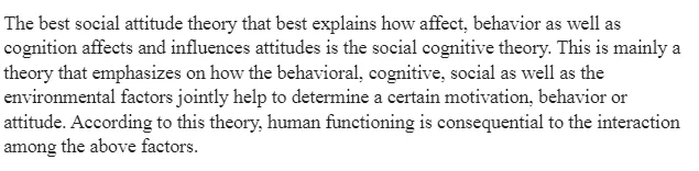 Social Cognitive Theory