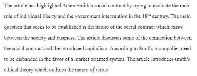 Social Contract Between the Society and Business