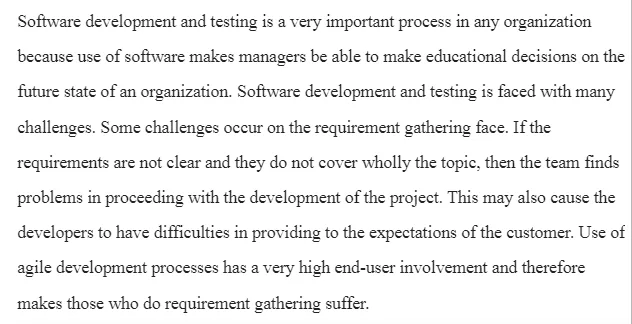 Software Development and Testing