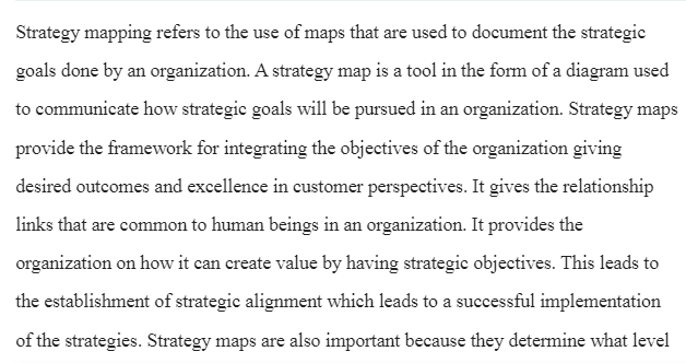 Strategy Mapping and Performance Management