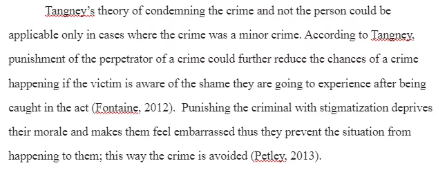 Tangney’s Theory of Condemning Crime