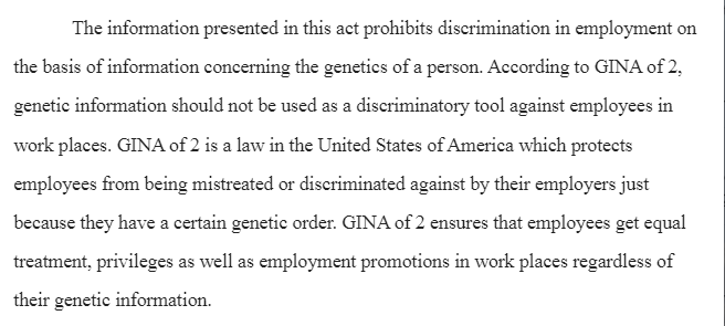 The Genetic Information Nondiscrimination Act Of 2008