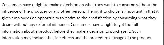 The Six Rights of Consumers