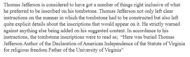 Thomas Jefferson's Tombstone