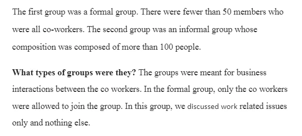 Types of Groups and Functions 