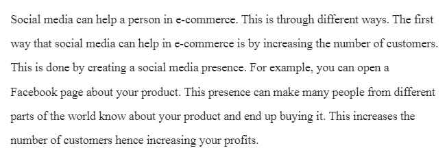 Using Social Media in E-commerce