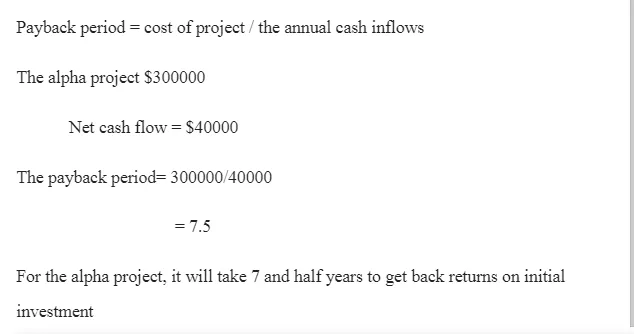 Using the Payback Period Method to Identify the Best Project