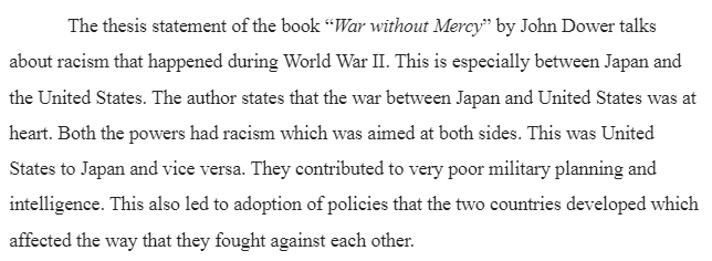 War without Mercy by John Dower 