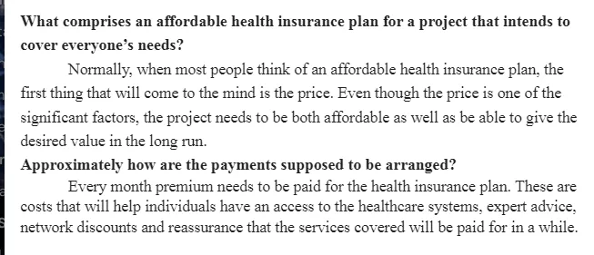 What Comprises of an Affordable Health Insurance Plan 