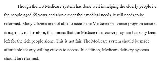 Why the Medicare Should be Reformed