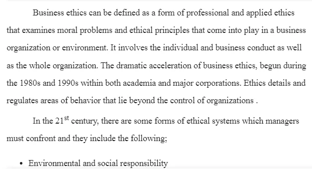 Business Ethics In the 21st Century