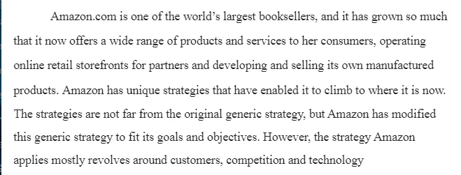 Central Elements of Amazon’s Strategy