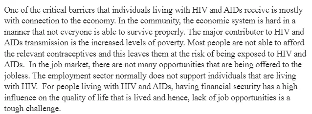 Community-Level Barriers Faced by HIV/AIDS Victims