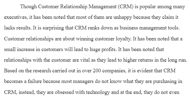 Customer Relationship Management Strategy