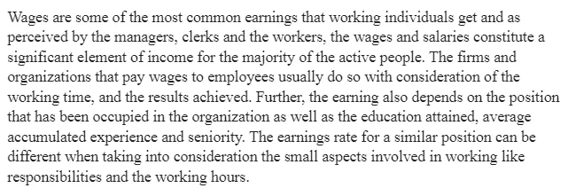 Difference in Occupational Earnings