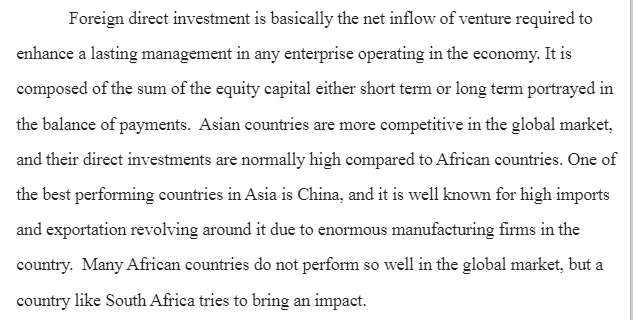 Global Competitiveness and Foreign Direct Investment (FDI)