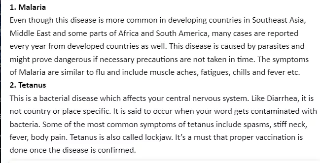 Health Risk Assessments