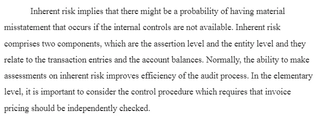 Inherent Risk Assessment 