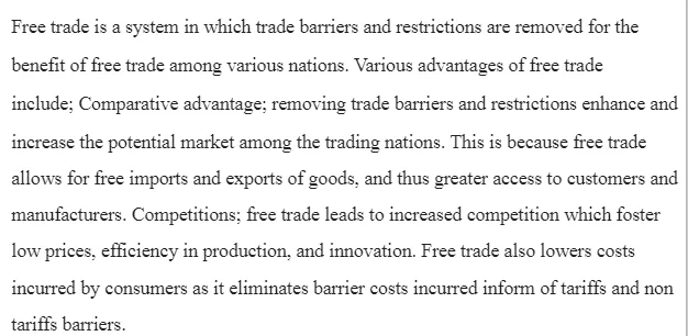 Pros and Cons of Free Trade