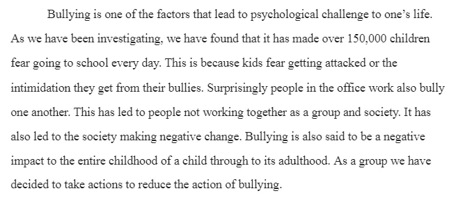 Resolving a Social Issue-Bullying