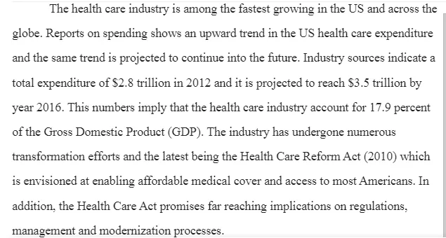 Role of Governmental Regulatory Agencies in Health Care Industry