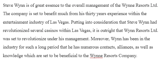 Strategic Management Issues-Wynn Resorts Case Study