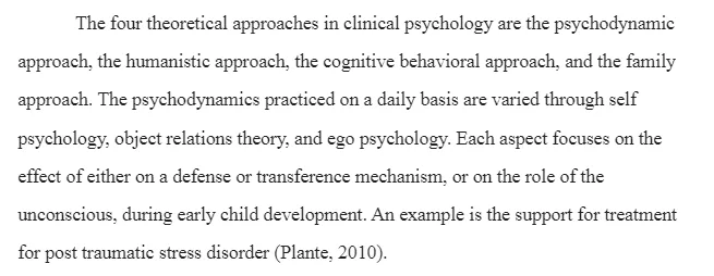 Theoretical Approaches in Clinical Psychology