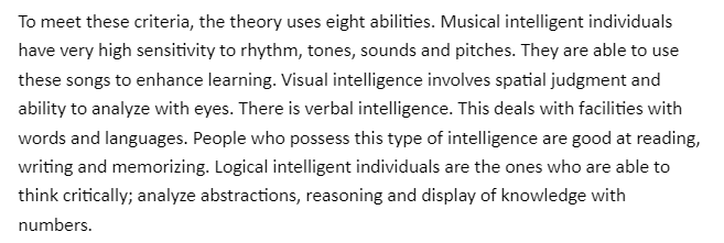 Theory of Multiple Intelligence-Howard Gardner