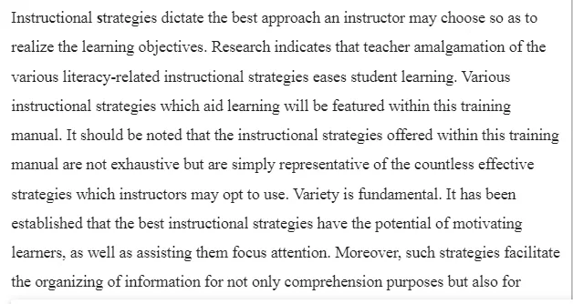 Training Manual for Instructional Designers