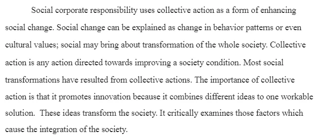 Value of Collective Action in Working Toward Social Change