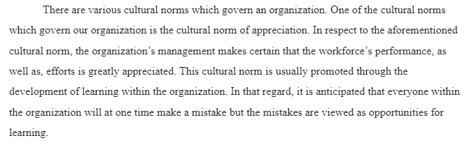 Organization’s Culture and Strategy 