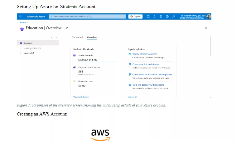 Cloud Account Setup-ITT 321