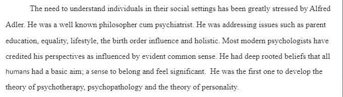 Alfred Adler Perspectives in Psychology