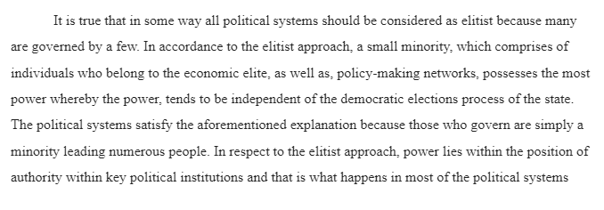 Are All Political Systems Elitist