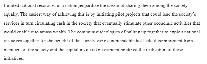 Desirable Level of Distribution of Prosperity among Citizens