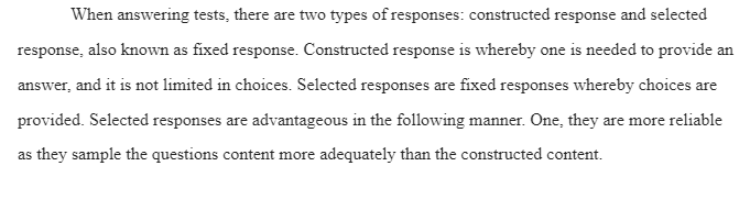 Selected-response Versus Constructed-response Items
